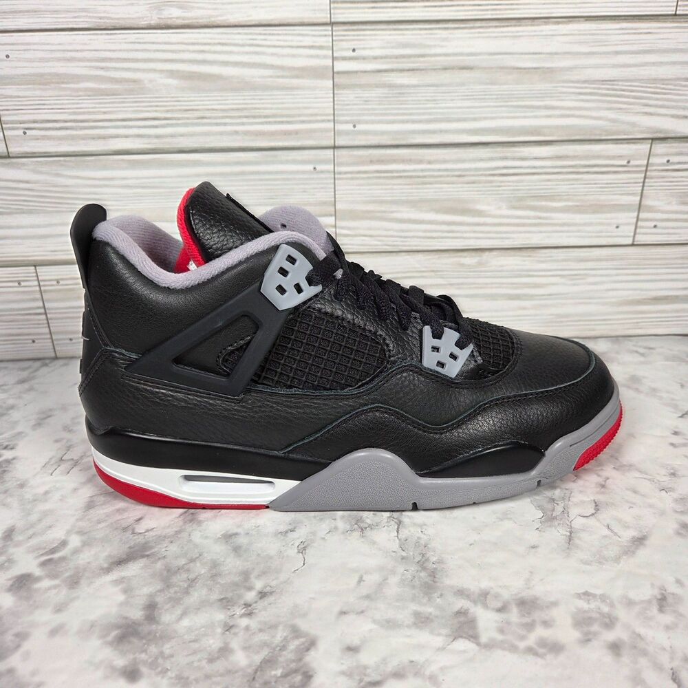 Nike Air Jordan 4 Retro Bred Reimagined 7Y GS or Women's 8.5 FQ8213-006 New